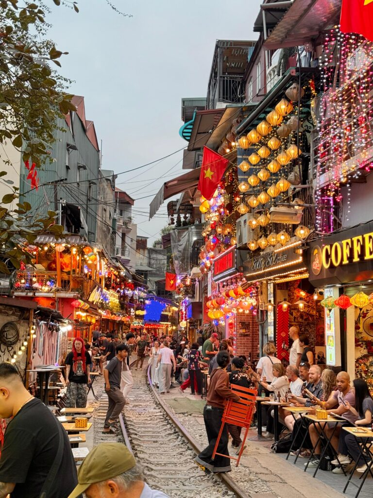 Train street ad Hanoi Vietnam
