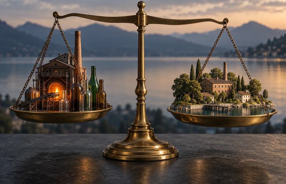 Bilancia tra produzione di vetro e immobile sul lago: le due componenti della valutazione di Vetropack